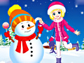 Igra Winter Snowman and Girl