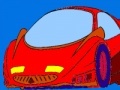 Igra Red speedy car coloring