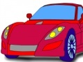 Igra Superb Red Car: Coloring