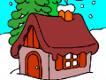 Igra House in Winter Forest Coloring