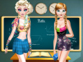 Igra Elsa And Anna Highschool Fashion