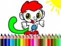 Igra Back To School: Monkey Coloring