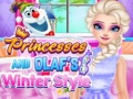 Igra Princesses And Olaf's Winter Style