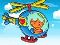 Igra Coloring Book: Cat Driving Helicopter