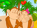 Igra Cute monkey kissing