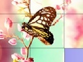 Igra Pink butterflies slide puzzle