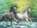 Igra Fabulous running horses puzzle