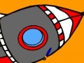 Igra Flying Space rocket coloring