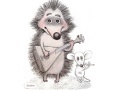 Igra Hedgehog and mouse play musical instruments