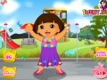 Igra Dora out to park. Dressup