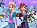 Igra Elsa and Anna Winter Dress Up