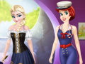 Igra Ariel And Elsa Career Dress Up