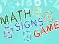 Igra Math Signs Game