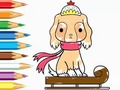 Igra Coloring Book: Dog-Riding-Sled