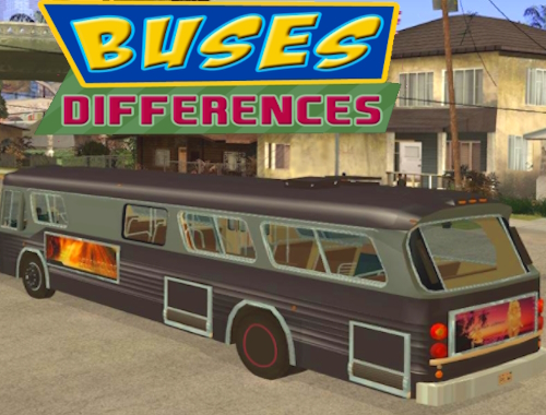 Igra Razlike između autobusa  online.