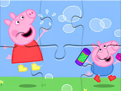 Igra Jigsaw Puzzle: Peppa Pig Blow Bubbles