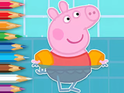 Igra Bojanka: Peppa pliva  online.