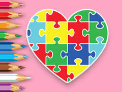 Igra Coloring Book: Heart Jigsaw