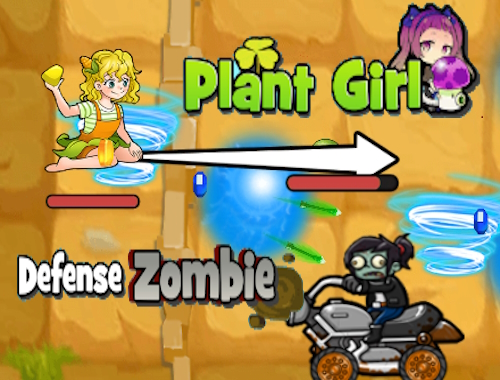 Igra Plant Girl Protection Zombie  online.