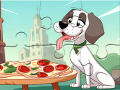 Igra Jigsaw Puzzle: Dog Eating Pizza