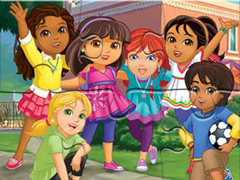 Igra Jigsaw Puzzle: Dora Into City