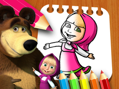 Igra Masha & the Bear Coloring Book