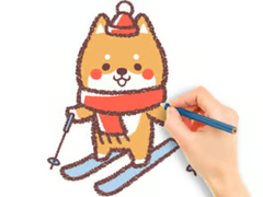 Igra Coloring Book: Skiing Puppy