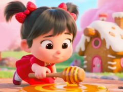 Igra Jigsaw Puzzle: Honey Girl Candy House