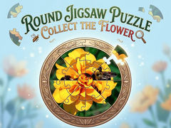 Igra Round jigsaw Puzzle - Collect the Flower