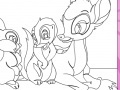 Igra Bambi, Flower, and Thumper Coloring